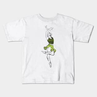 ballerina figure, watercolor illustration Kids T-Shirt